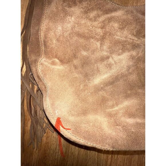 Michael Kors Suede Handbag Brown western Fringe Hobo Shoulder Boho Purse - Picture 10 of 16